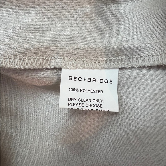 Bec + Bridge Champagne Gray One Shoulder Gown Cocktail Prom Dress 4 S - Picture 10 of 16